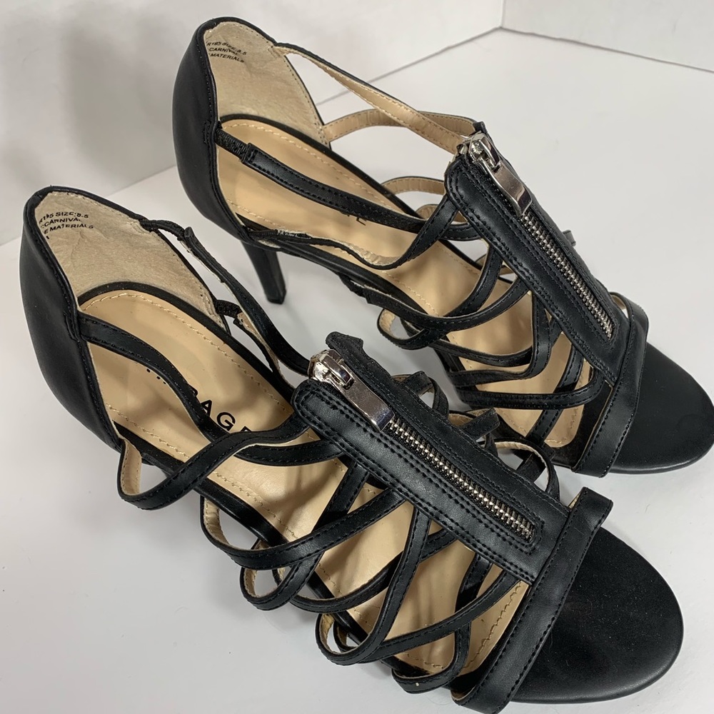 Rampage Caged Heel with  Silver Zipper NWOT